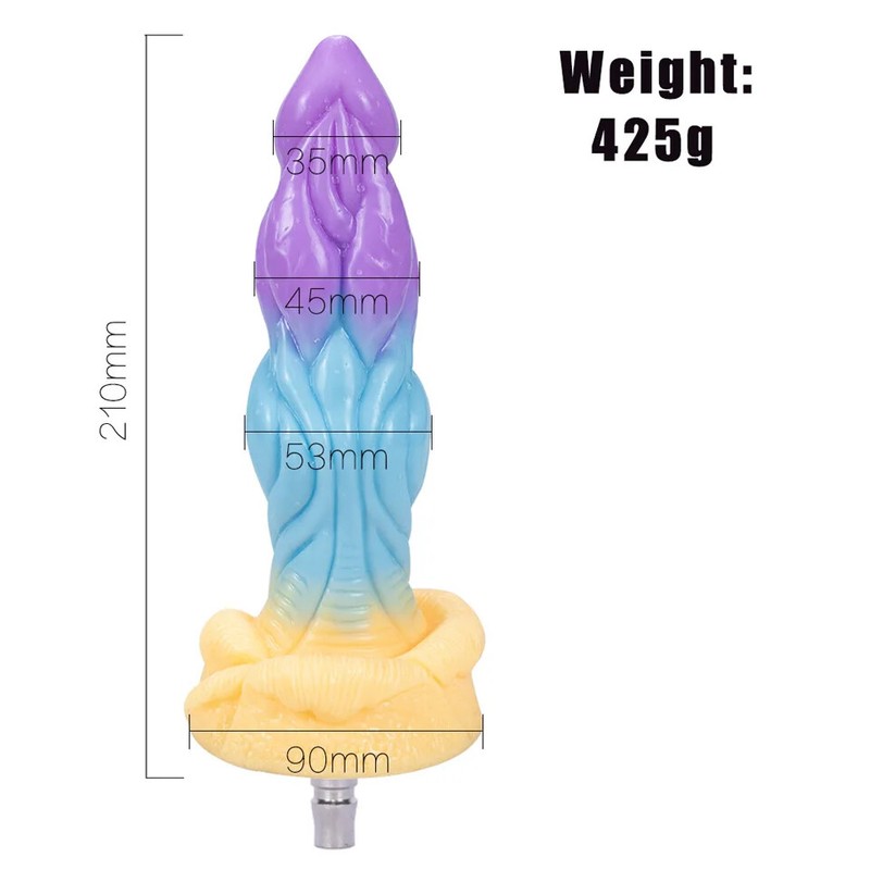 Colorful Silicone Dildo for Sex Machine Quick Plug/Vac-u-lock Machine Attachment