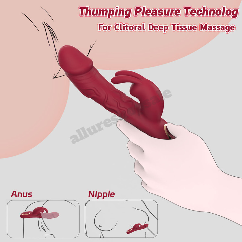 Rechargeable Silicone Rabbit Vibrator Dildo G-spot Massager Sex Toy For Women gallery