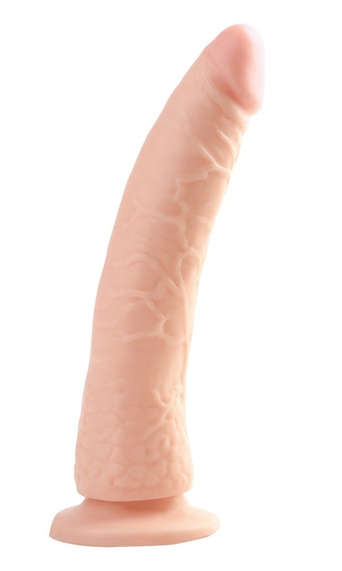 Basix Rubber Works Slim 7&Prime; Dong Beige – Realistic G-Spot Anal Suction Cup Dildo