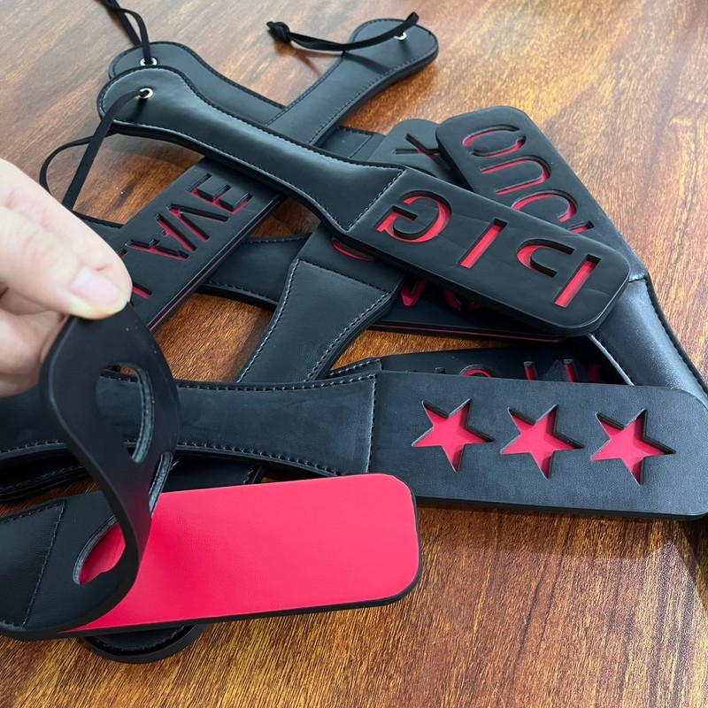 Real/Faux Leather Flogger Riding Crop Spanking Slapper Bondage Sex Whip Toy BDSM
