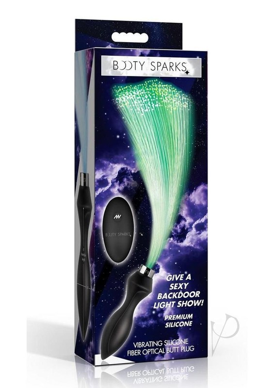 Booty Sparks Vibrating Silicone Optical Fiber Rechargeable Butt Plug with