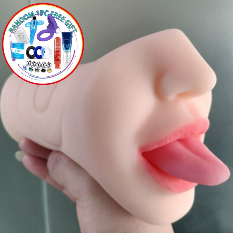Male Masturbator Realistic Pocket Pussy Blowjob Mouth Stroker Sex Toy for Men
