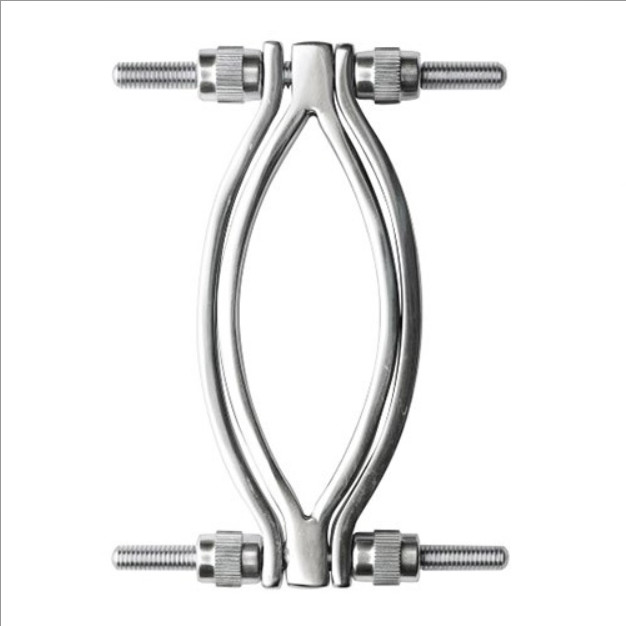 Stainless Steel Female Pussy Clamps Women&rsquo;s Adjustable Chastity Labia Stretching