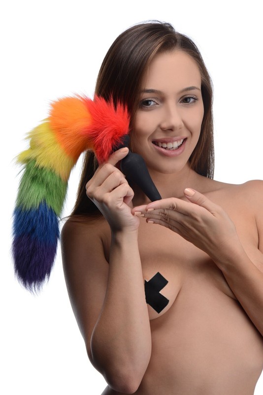 Tailz Rainbow Tail Silicone Butt Plug gallery