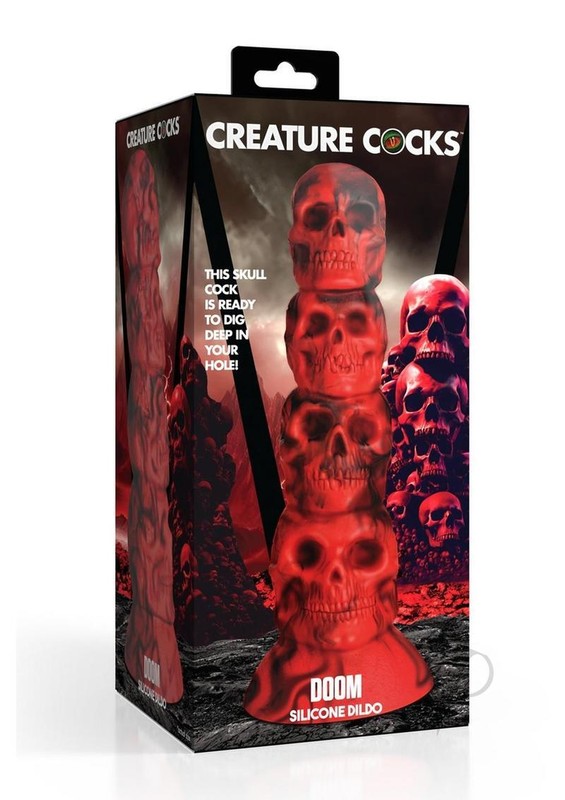Creature Cocks Doom Silicone Dildo – Red/Black
