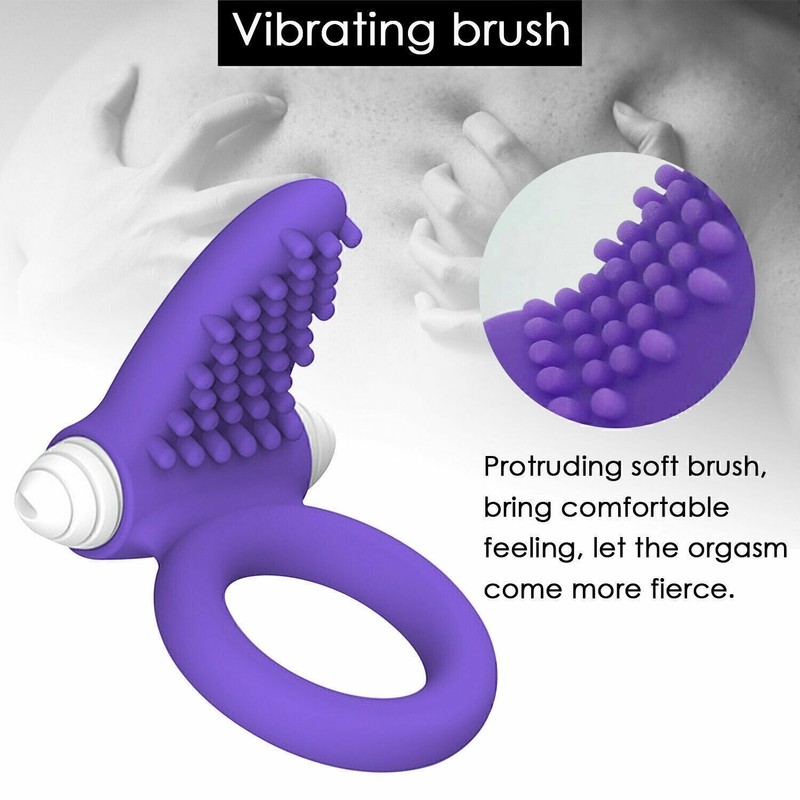 Anneau de Pénis Vibrant Durcit Retarde Éjaculation Cockring Sextoy Pénien Homme gallery