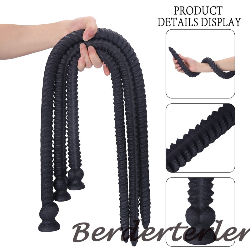 100CM Long Butt Plug Monster G Spot Dildo with Spiral Ridge Texture Anal Sex Toy gallery