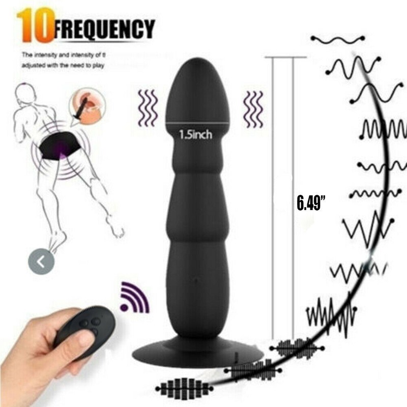 Vibrating Anal Beads Butt Plug Vibrator Dildo Prostate Massager Couple Sex Toys gallery