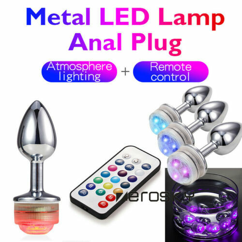 LED Light Anal Butt Plug Anal Beads G-Spot Cosplay Dildo Adult Tail Sex Toys USA gallery