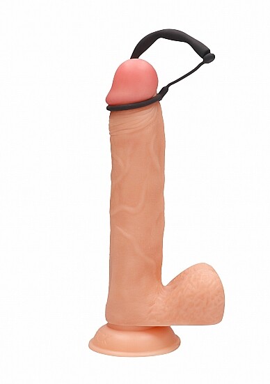 Ouch! Urethral Sounding Silicone Plug & cock ring Set Black 10mm Waterproof gallery