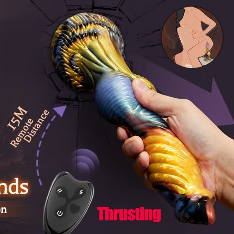Huge Dragon Multispeed Thrusting Dildo Vibrator G-Spot Sex Toys for Women Remote gallery