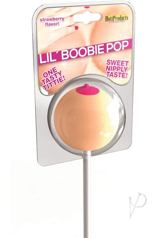 Lil` Boobie Pops Strawberry Flavored – Ivory/Pink