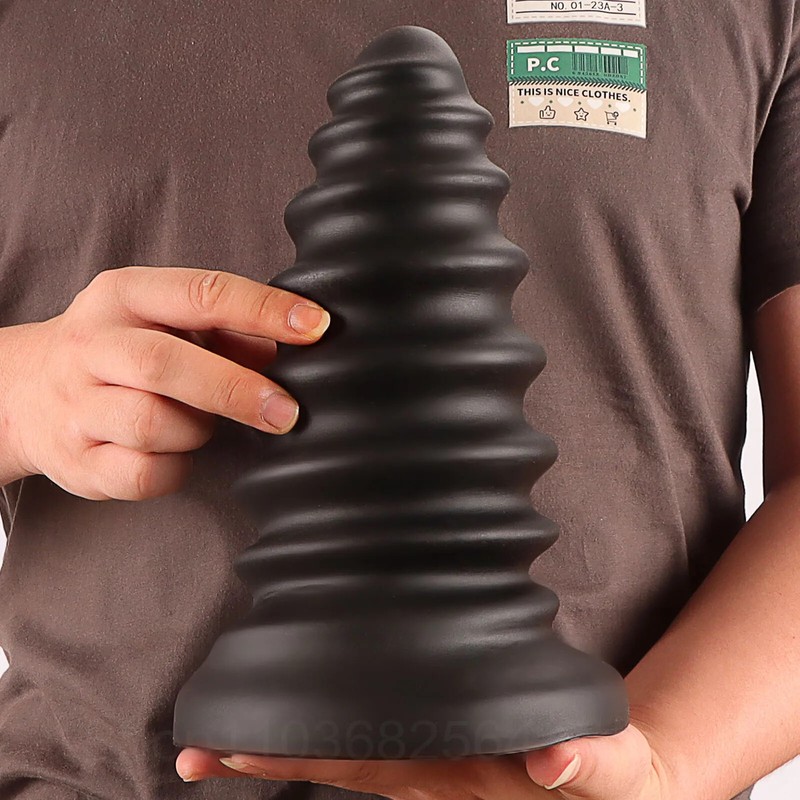 Huge Silicone Screw Anal Plug Soft Butt Plug Big Anal Dilation Women Men gallery