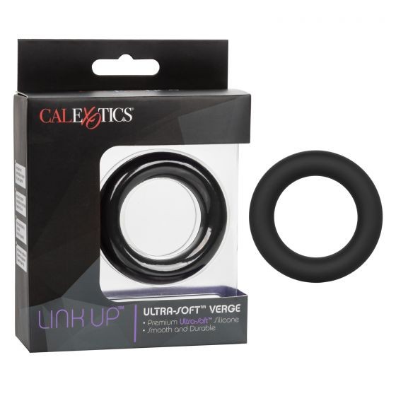 CAL EXOTICS Link Up Ultra Soft Verge Silicone Support Erection Cock Ring BLACK