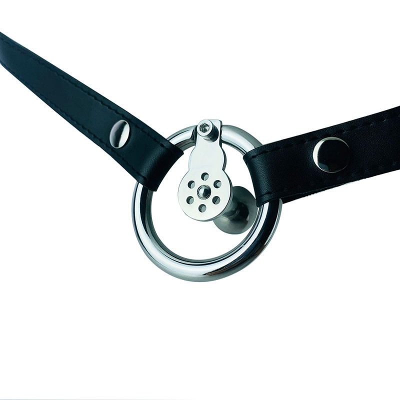 Male Chastity Cage With Leather Chastity Belt Locking Ring Penis Cage Device gallery