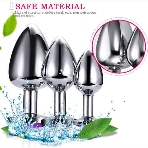 Anal Butt Plug Sex Toys Luxury Jewelry Design Fetish Heart Metal Anal Butt Plug gallery