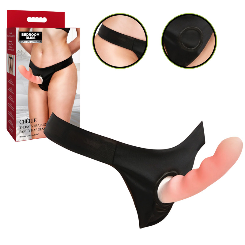 Stretchy Women&rsquo;s Thong Strap-On Panty Harness Underwear Pegging Sex Toy Large
