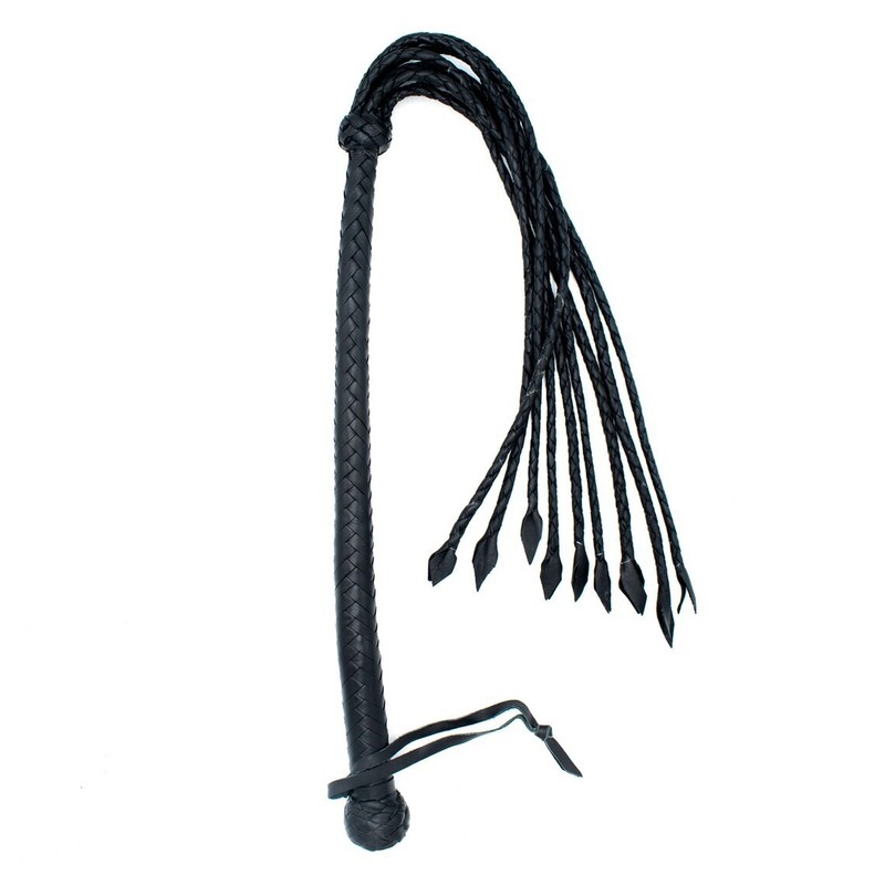 Genuine Real Leather BDSM Handmade Braided Flogger 9 Strand Design