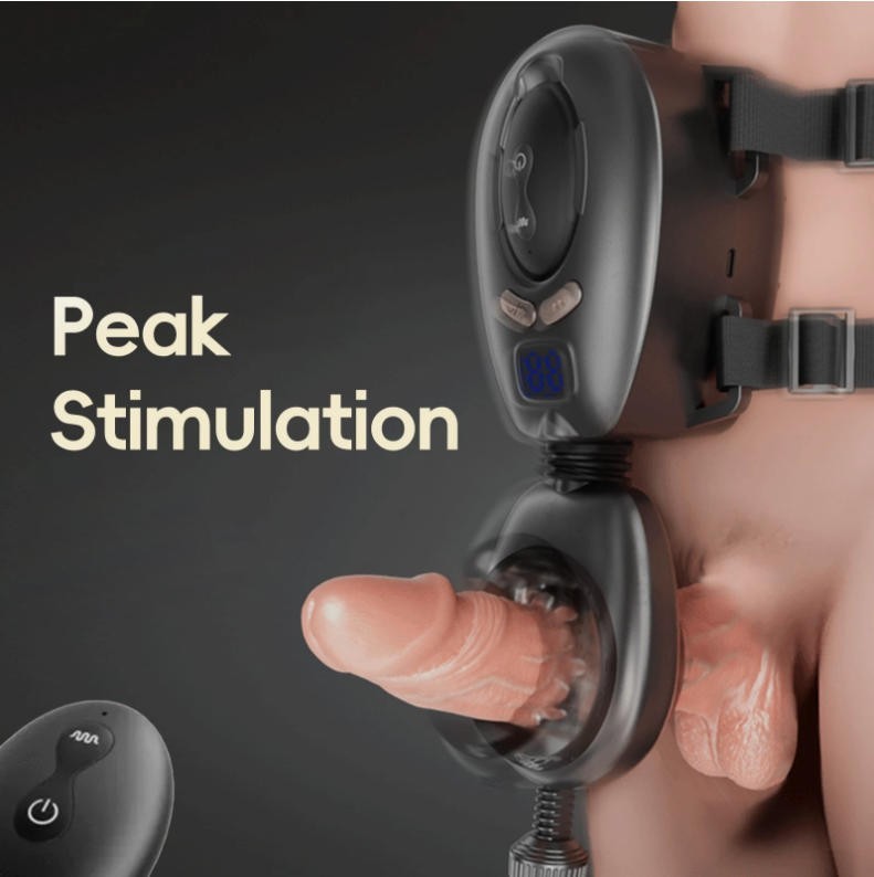 Wearable Automatic Male Masturbator Removable Belts Adjustable Male Penis Pump gallery