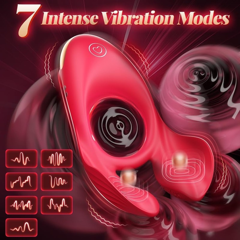 3-Motor Vibrating Penis Ring, Couples Cock Ring with 7 Modes Clit & Testicle Toy gallery