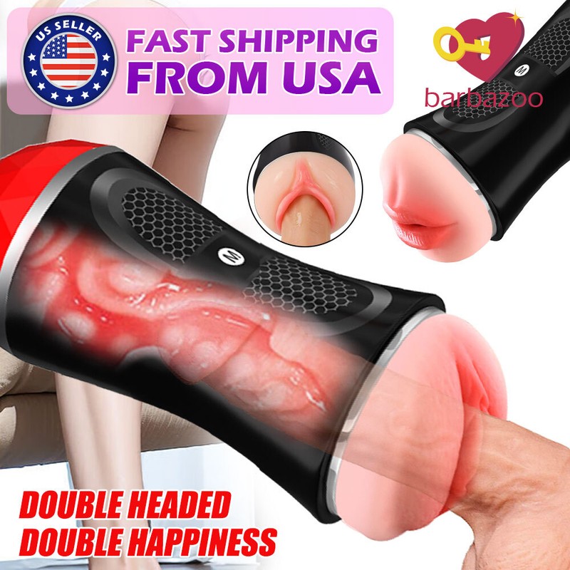Realistic Vagina Blowjob Male Masturbator Pussy Oral Stroker Cup Sex Toy for Men