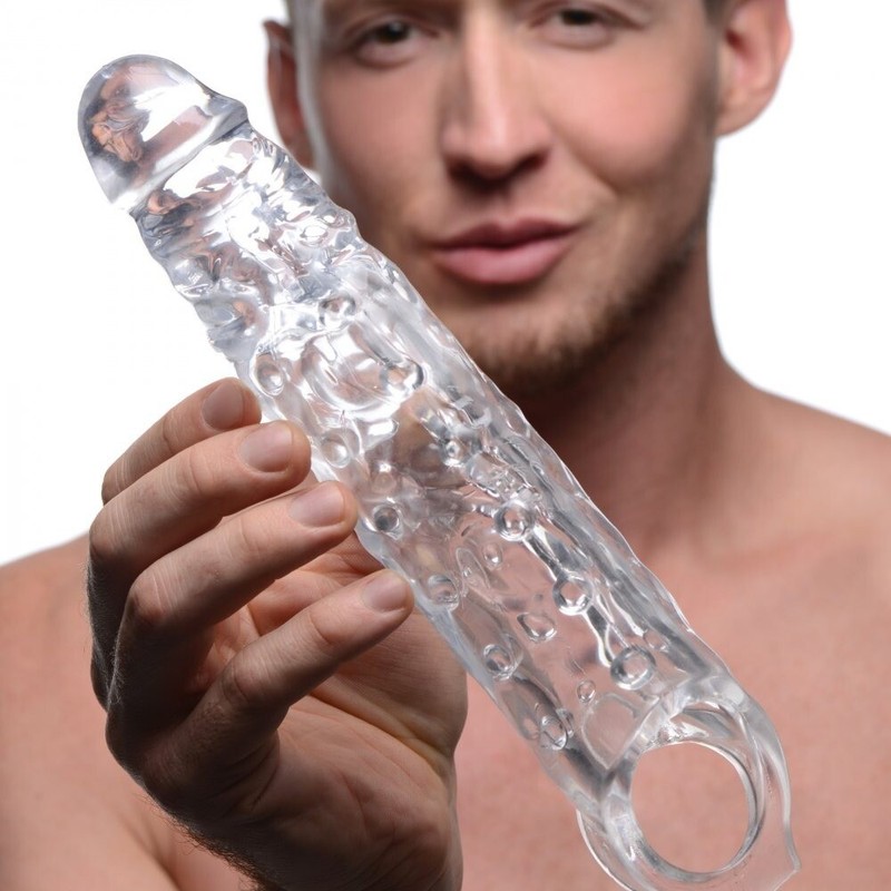 Add 3&Prime; Inch Cock Sheath Male Penis Extension Extender Girth Enhancer Enlarger