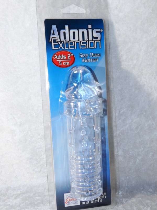 Adonis Penis Extender Male Nub Ribbed Sleeve Enhancer Extension Clear