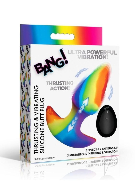 Bang Thrusting Vibrating Butt Plug Rnbw