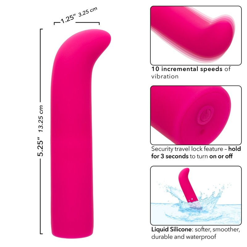Cal Exotics Rechargeable Classic Chic Mini "G" Vibe Pink - Clitoral Vaginal Vibe gallery