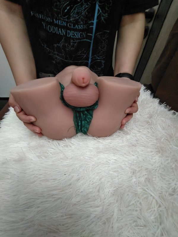 TAn Realistic ANUS Male Masturbator TPE Doll BUTT Anal Ass Sex Toys for Gay 9lb gallery