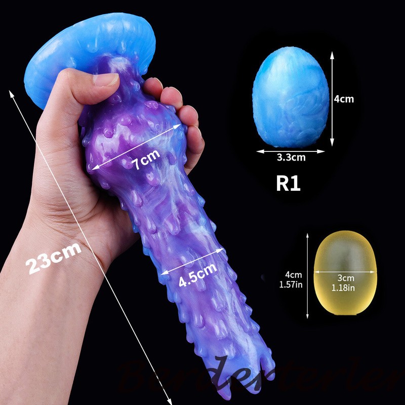 Inflated Ovipositor Realistic Knot Silicone Dildo Lay Egg Anal Sex Toy For Women gallery