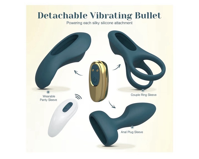Tracy's Dog 3-in-1 Vibrator Kit for Couples - Rechargeable Bullet gallery