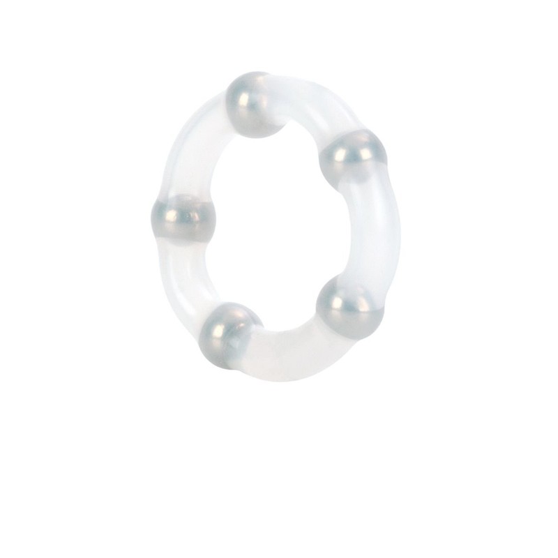Stretchable Male Penis Erection Enhancer Cock Ring w/ Metallic Stimulation Beads gallery