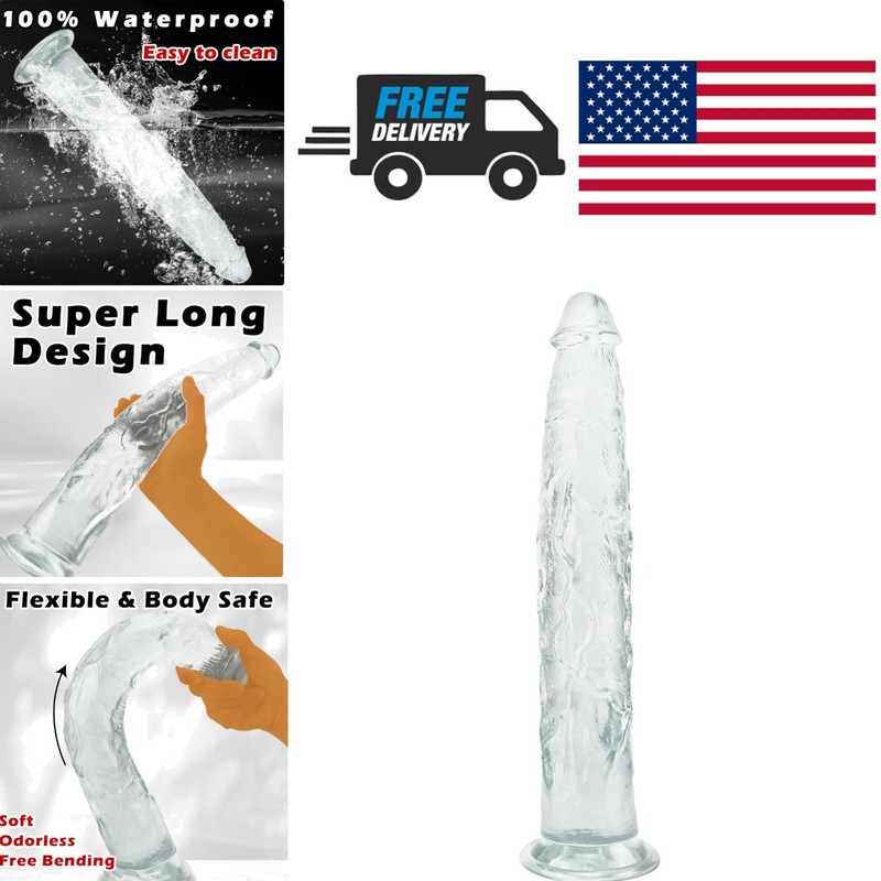 Huge 17 Inch Realistic Dildo with Harness Compatibility for Strap On Adventures