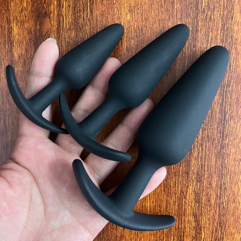 3PCS Anal Butt Plug Dildo Prostate Wearable Massager Sex Toys for Men Women BDSM