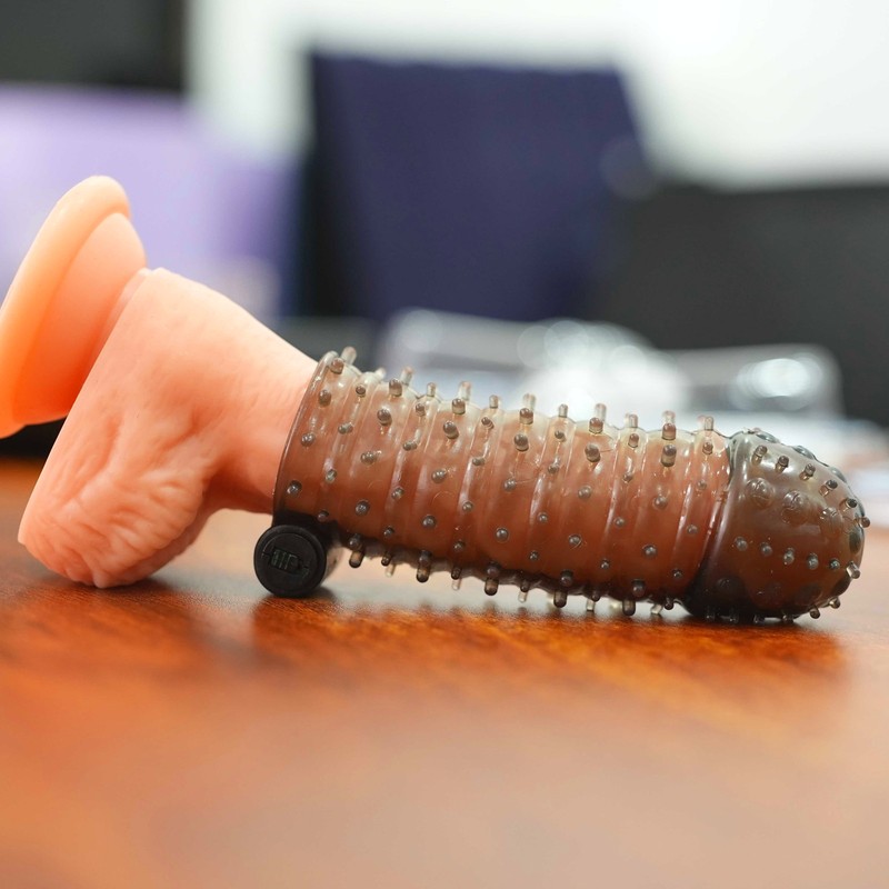 Vibrator Cock Girth Penis Sleeve Sheath G-spot Massager Men Couple Sex Toy Male gallery