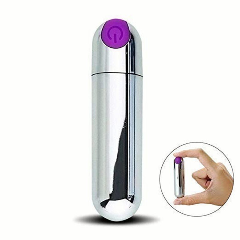 Rechargeable Silver Bullet Vibrator Clit Vibe Beginner Travel Sex Toys for Women