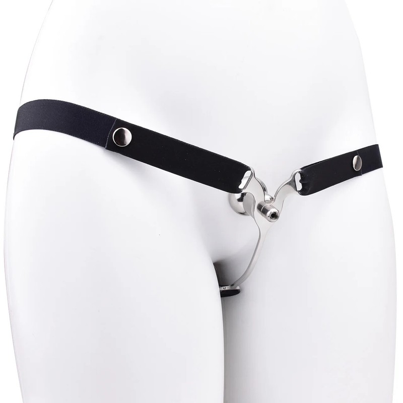 Detachable Clitoris Inverted Chastity Belt Cage with Elastic Adjustable Strap