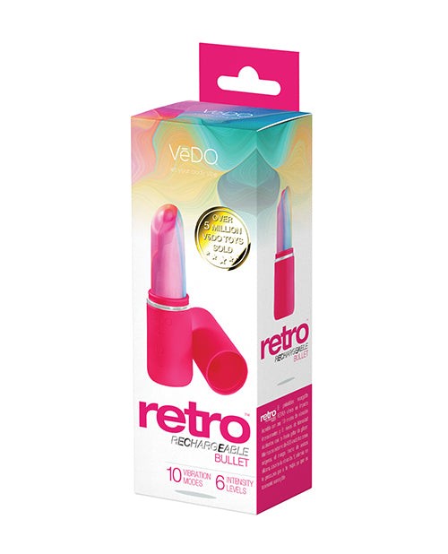 VeDO Retro Rechargeable Bullet Lip Stick Vibe – Pink
