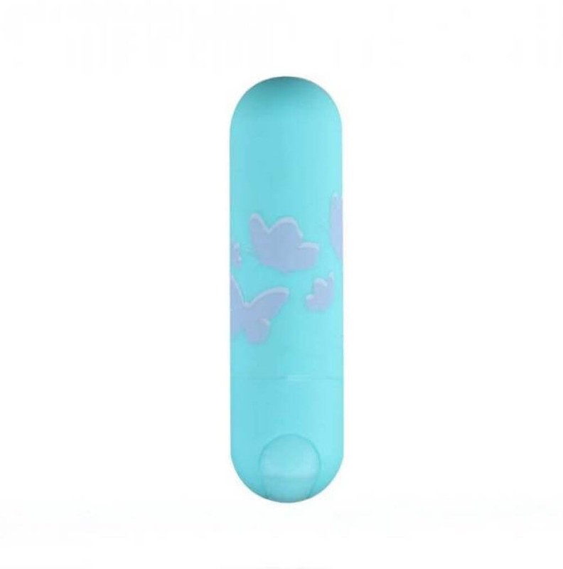 Rechargeable Vibrating Mini Bullet Julia Jessie Butterfly Pattern Blue gallery
