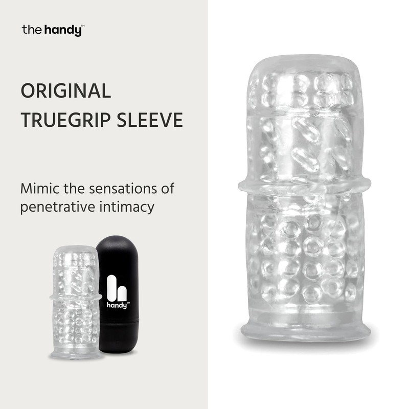 The Handy Original TrueGrip Penis Sleeve Realistic CloseEnded Masturbation S... gallery