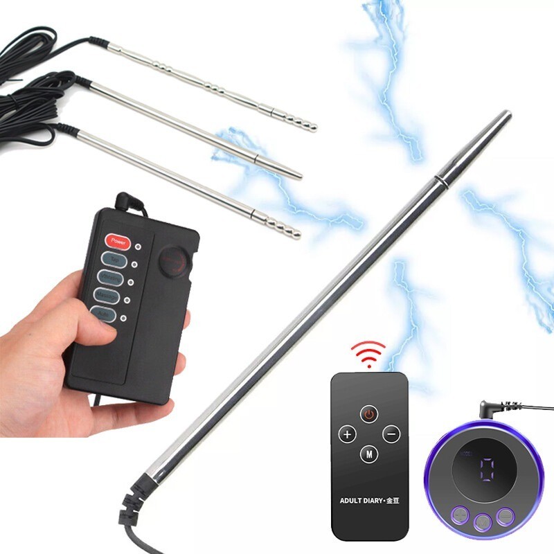 E-Stim Male Penis Dilator Urethral Soundings Plug Shock Men Stimulation BDSM gallery