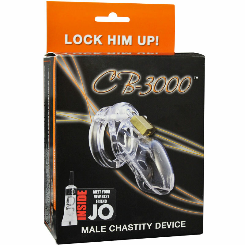 CB-3000 Clear Male Chastity Locking Cock Cage Male Penis Sex Toy