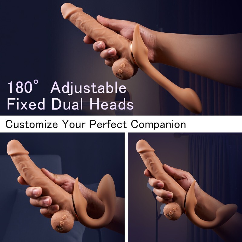 Double End Dildo Thrusting Vibrator Clit G-spot Sex Toy for Women Couple Lesbain gallery