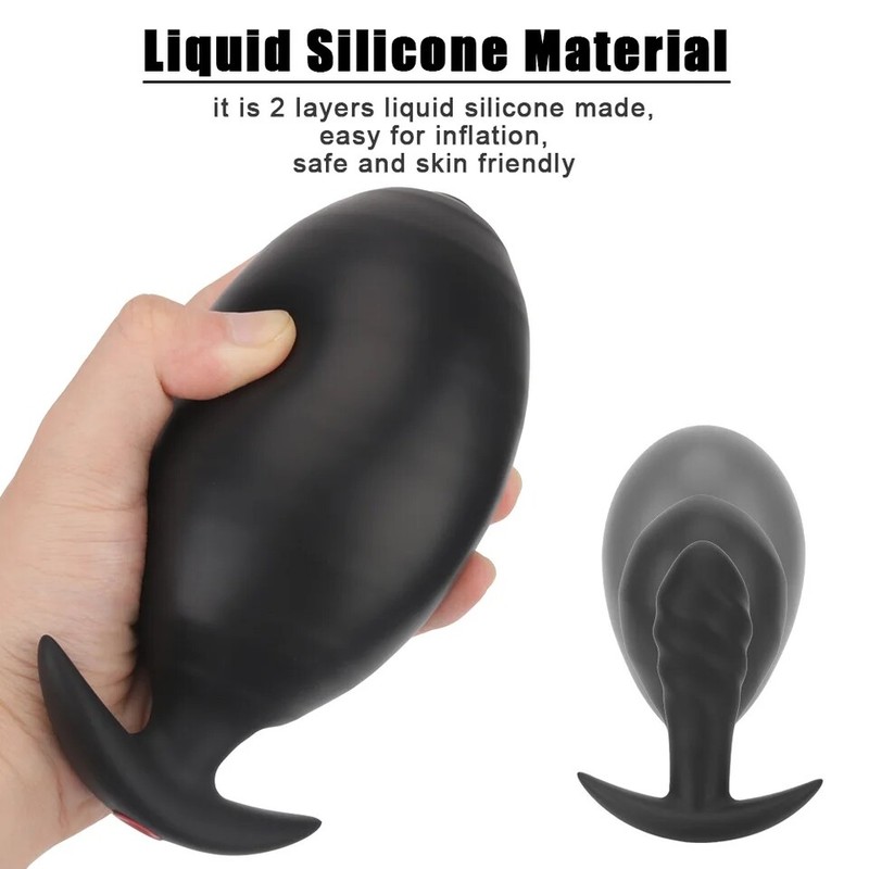 Big Dilator Male Ass Stretcher Anal Trainer Butt Plug Inflatable Air Ball Dildo gallery