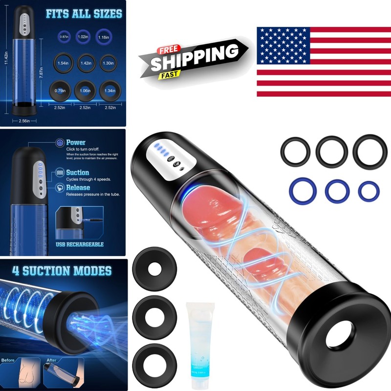 Automatic Penis Vacuum Pump with Digital Display and Adjustable Suction Levels