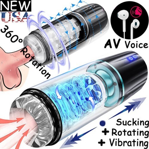 Male Masturbaters Automatic Rotating Cup Thrusting Stroker Adult for Men Sex Toy