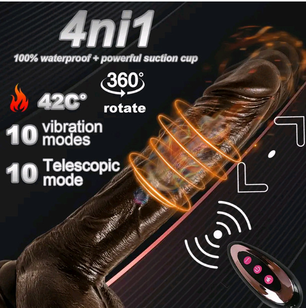 4IN1 Realistic Dildo Thrusting Vibrator BBC Thick Dong Anal Sex toy for Women