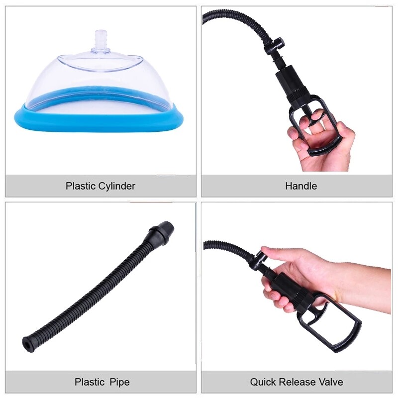 Pussy Suction Manual Pump Labia Clitoral Enlargement Breast Bondage Sex Toys USA gallery