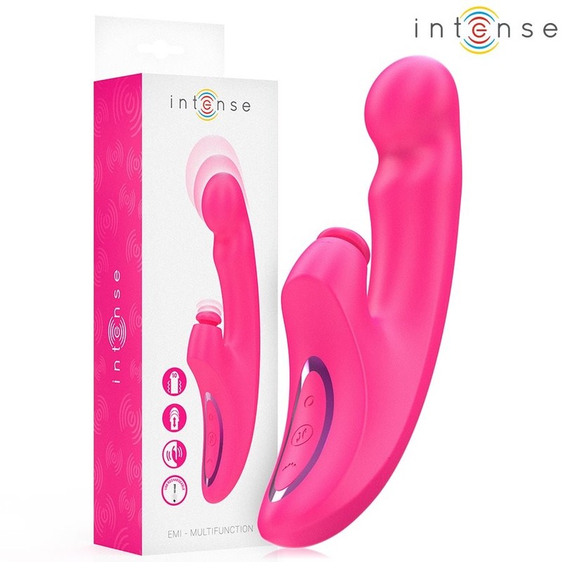 Intense Emi – Fuchsia Silicone Rabbit Vibrator with Pulsations